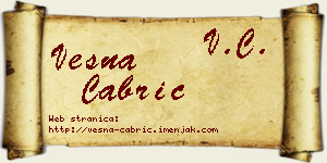 Vesna Čabrić vizit kartica